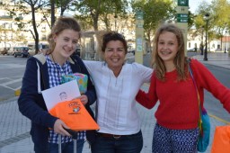 Students with host family